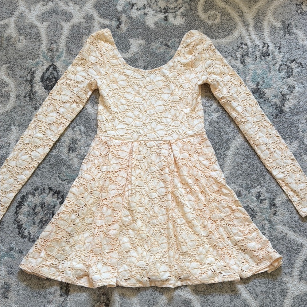 Free People Lace Long Sleeve Dress